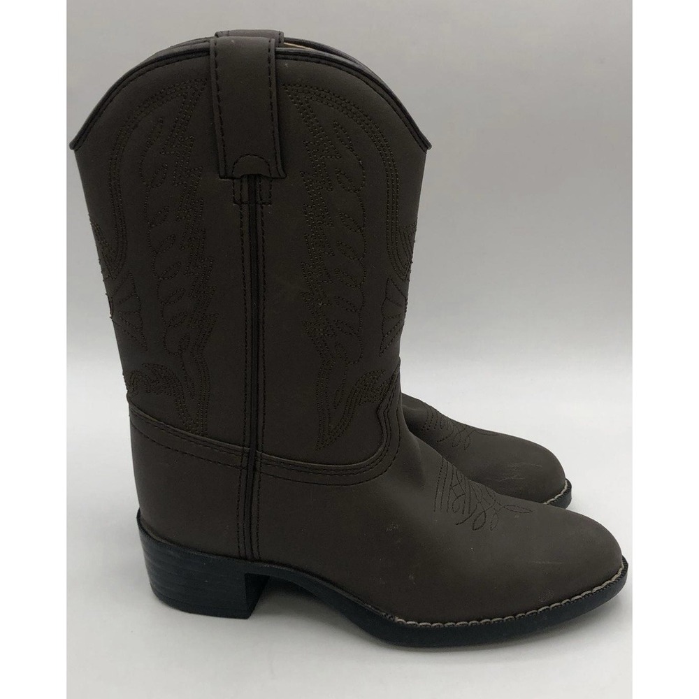 Durango Kids Brown Cowboy Western Boots Synthetic Leather Boys Girl Cowboy‎ 10